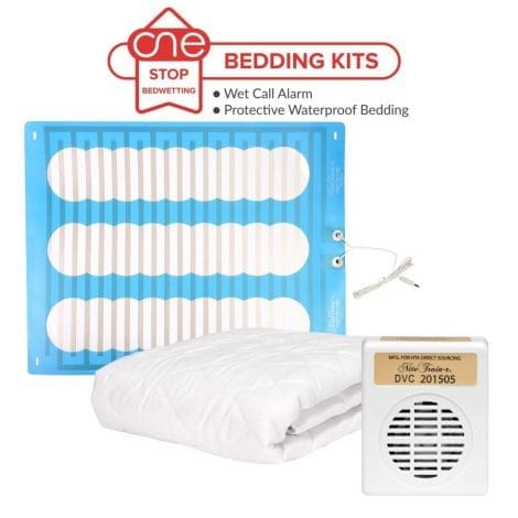 wet call bed wetting alarm bedding kit