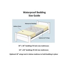 waterproof bedding size guide
