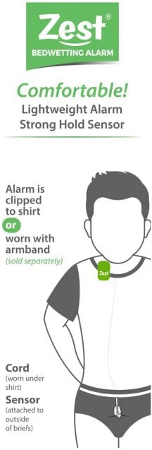 zest bedwetting alarm left